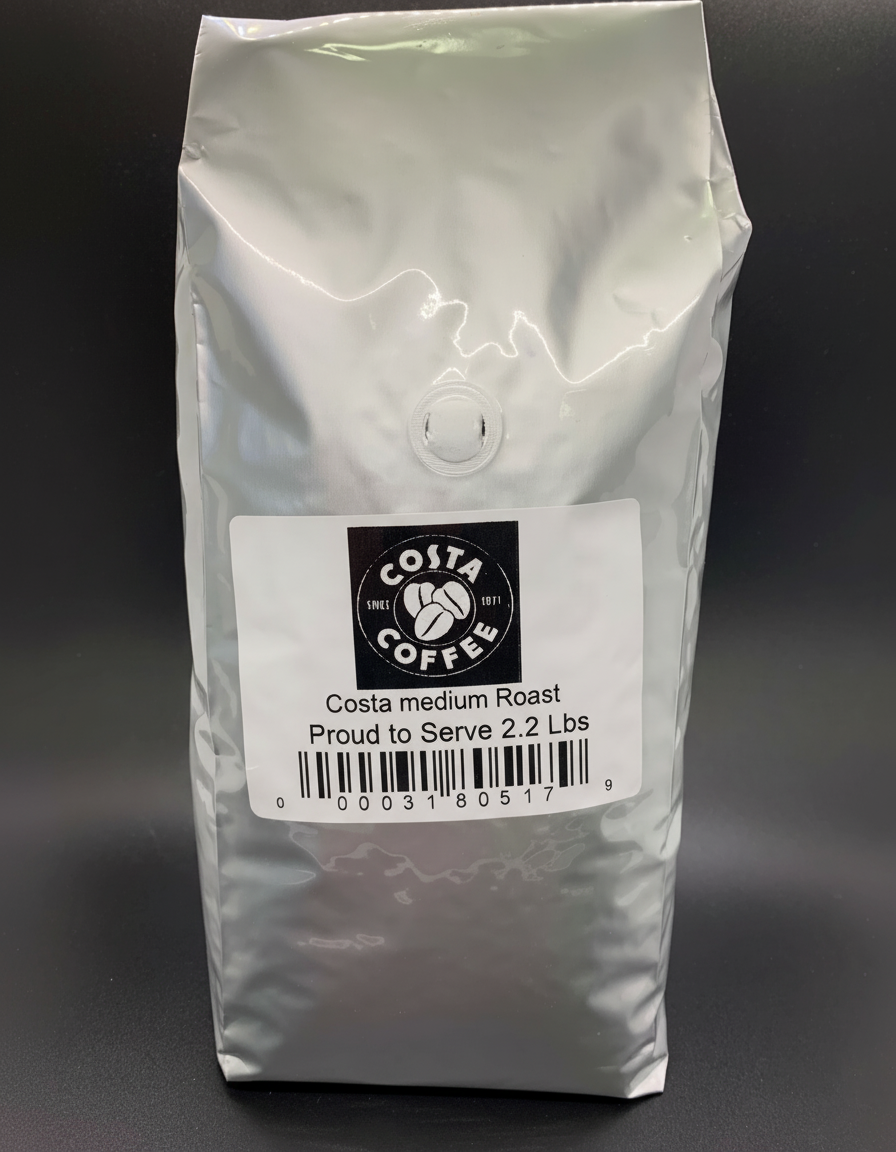 Costa Medium Roast Whole Bean, 2.2 lb bag (6 count)