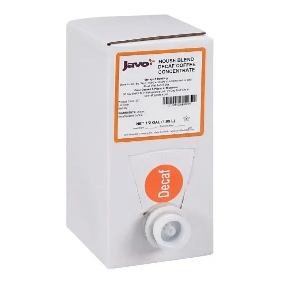 House Blend Decaf BIB Coffee, 1/2 gallon (2 count)