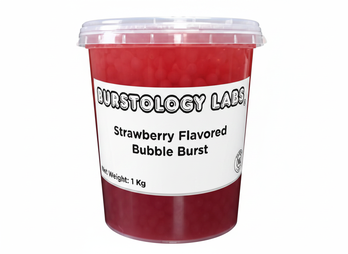 Burstology Labs Strawberry Popping Pearls, 1kg (6/cs)