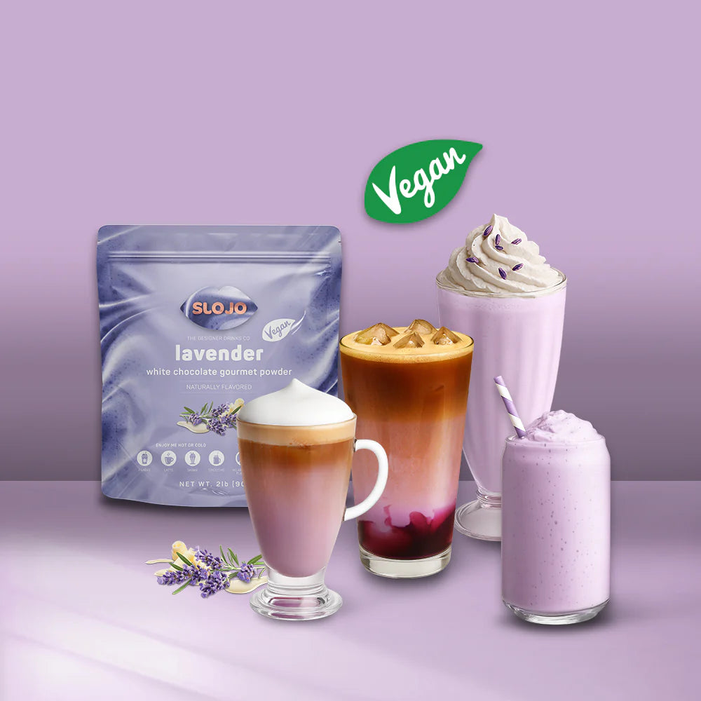 SloJo Lavender White Chocolate Powder, 2.2 lb bag (8 count)