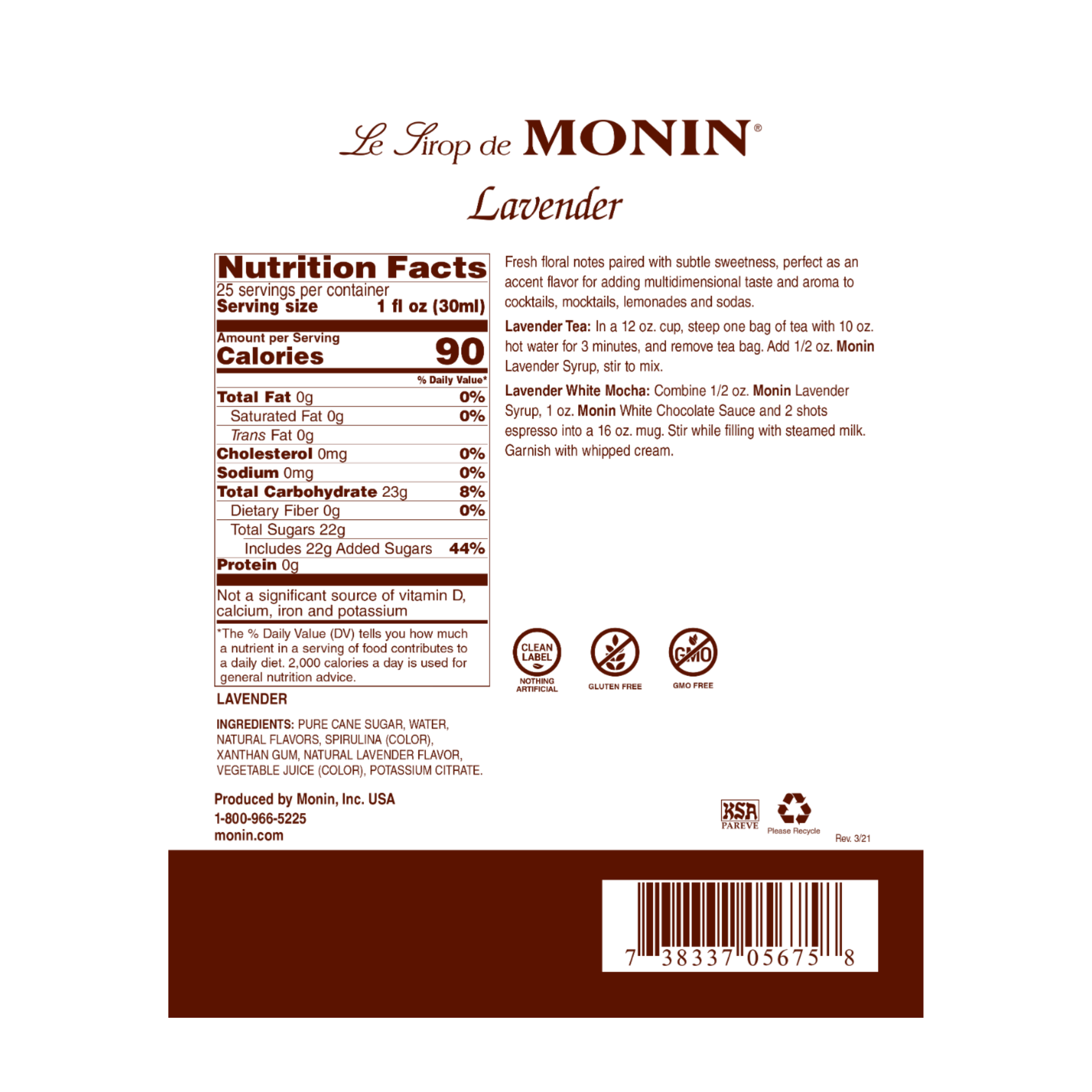 Monin Lavender Syrup